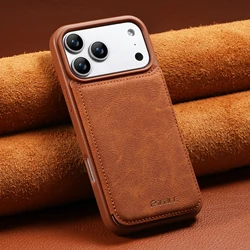 Deluxe Flip Wallet Phone Case with Kickstand and Magnetic Clasp - iPhone 15 (Brown)