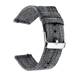 Durable Nylon 22mm Smartwatch Replacement Strap, 20mm Adjustability, Versatile Compatibility Band for 20mm (Black)