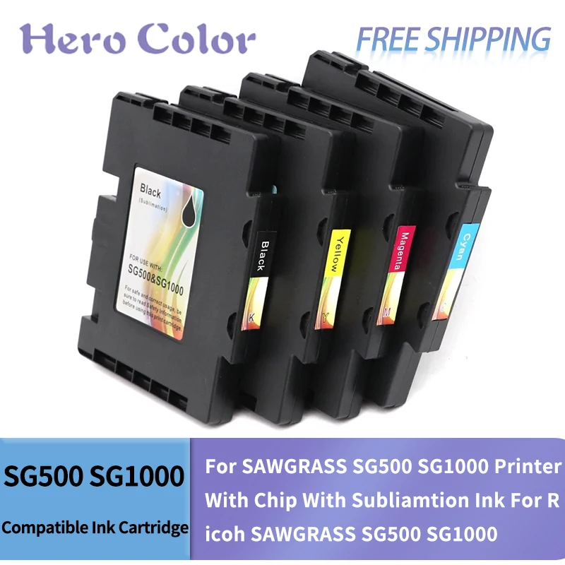 Cartuccia Di Inchiostro Compatibile Per Stampante Sawgrass Sg500 Sg1000 Con Chip Con Inchiostro Sublimatico Per Ricoh Sawgrass Sg500 Sg1000