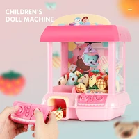 DIY Doll Machine Kids Coin Operated Play Game Mini Claw Catch Toy Crane Machines Music Doll Children Xmas Birthday Gifts 2