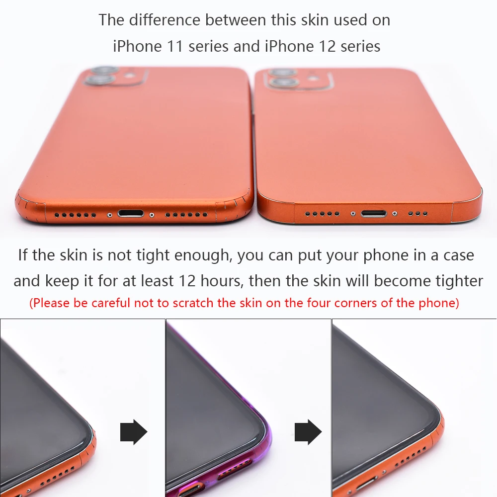 Change Colour Skin Sticker Protective Cover Compatible with iPhone 6 6s 7 8 Plus  X XS XR 11 12 13 Pro Max Mini SE2 clear case iphone 13