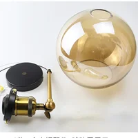 La salle à manger décorée avec des luminaires en verre Les chambres modernes sont des appliques murales vintage gris ambre clair et transparent 6