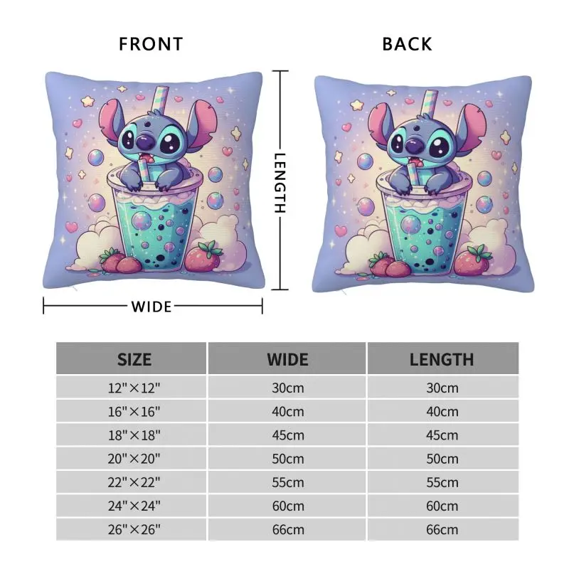 Custom Stitch Cartoon Anime Pillow Case Cushions Cover Square Pillowcase 6
