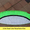 High Quality 2.5m Dual Line 4 Colors Parafoil Parachute Sports Beach Kite Easy to Fly Stunt Outdoor Toys For Adult Kids Gifts 5