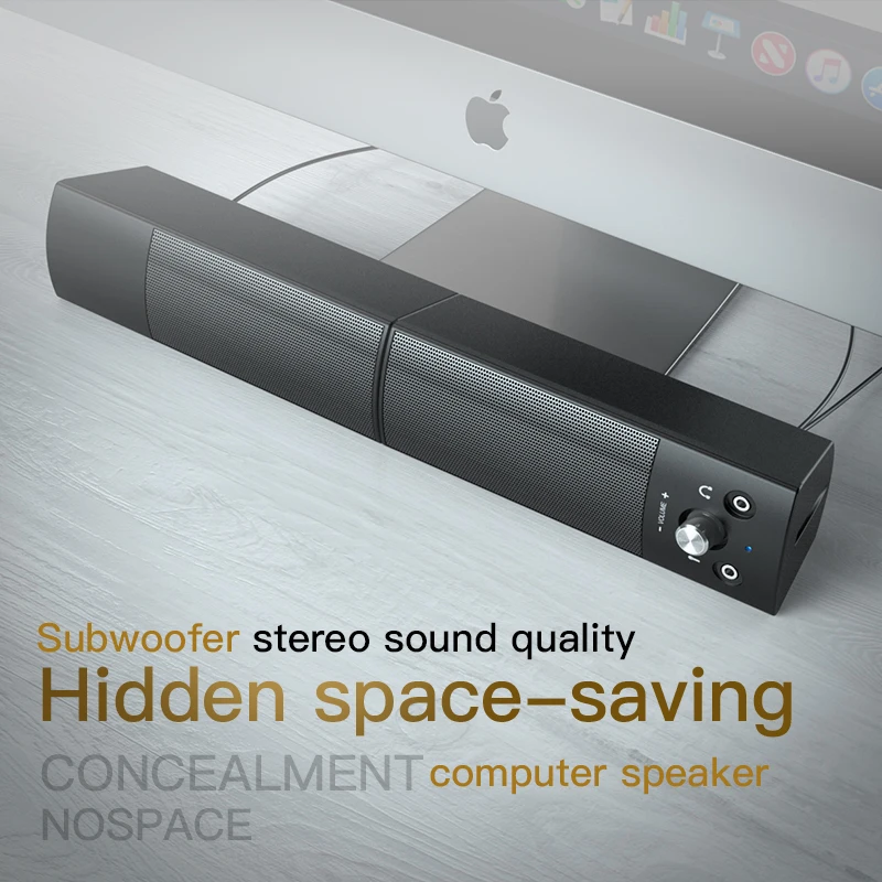 MJWDP Computer Speakers Detachable Speaker Movie Surround Sound 並行輸入品 USB-Powered Mini Desktop Speakers, External Multimedia with