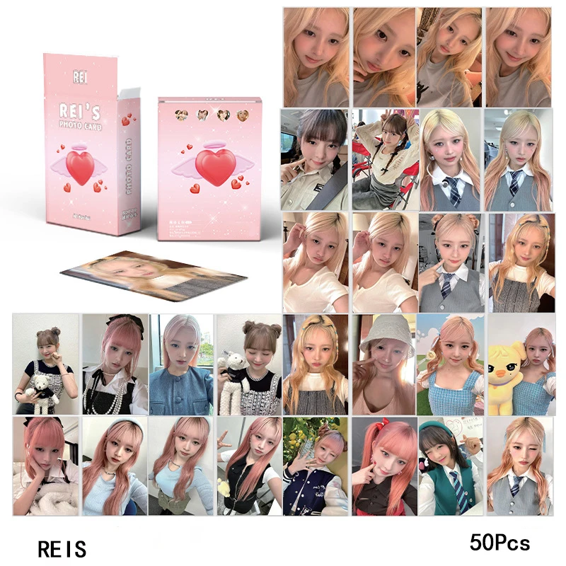 thumbnail image 1 of Treingi 2024 50 piezas/set IVE Naoi Rei Wonyoung LIZ Álbum de tarjetas láser LOMO Tarjeta postal Eleven Girl Group Tarjeta fotográfica de regalo coleccionable, 1 of 5