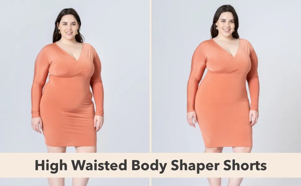 Shapewear Shorts for Women Thigh Slimmer Slip Shorts Under Dress High Waist Compression Tummy Control Panties Body Shaper Party