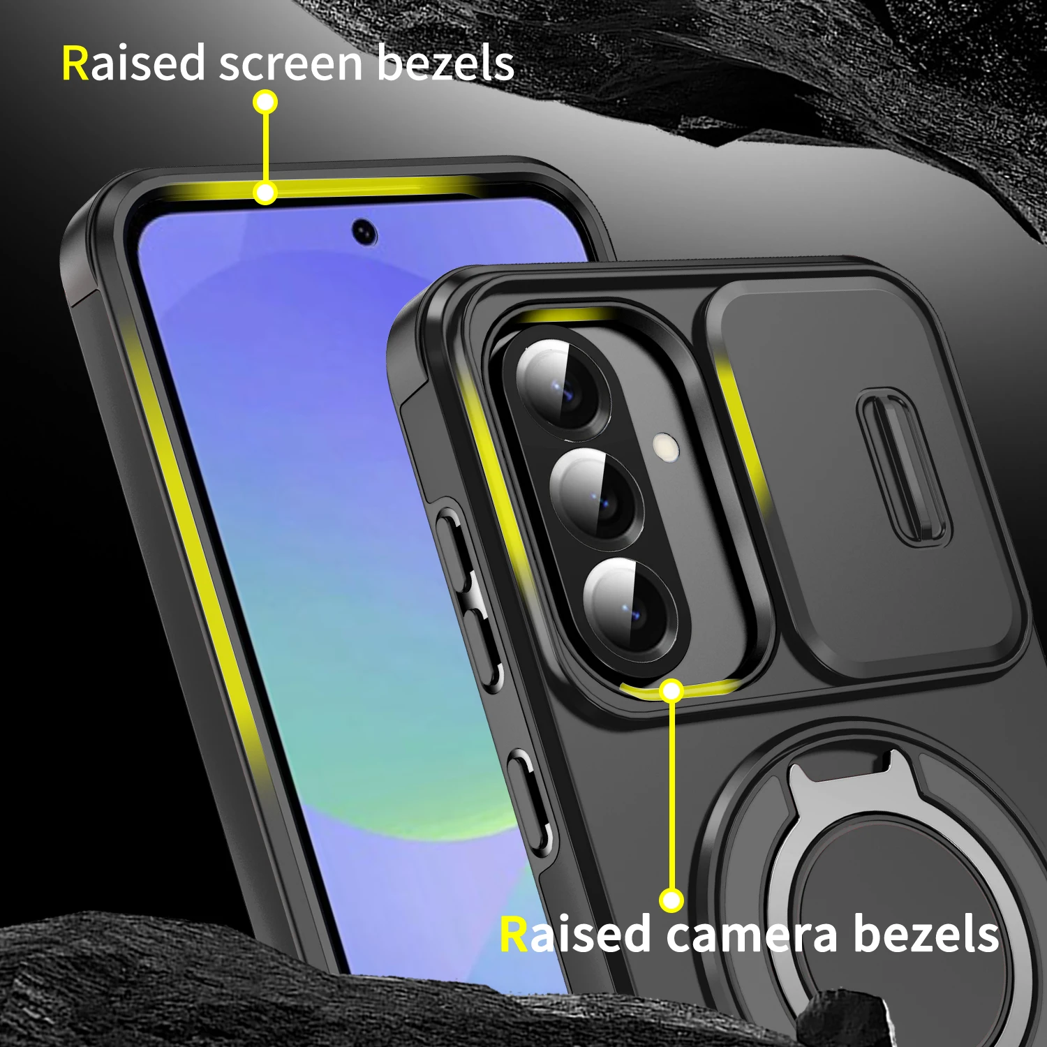 360° Rotating Magnetic Bracket Camera Protection Phone Case