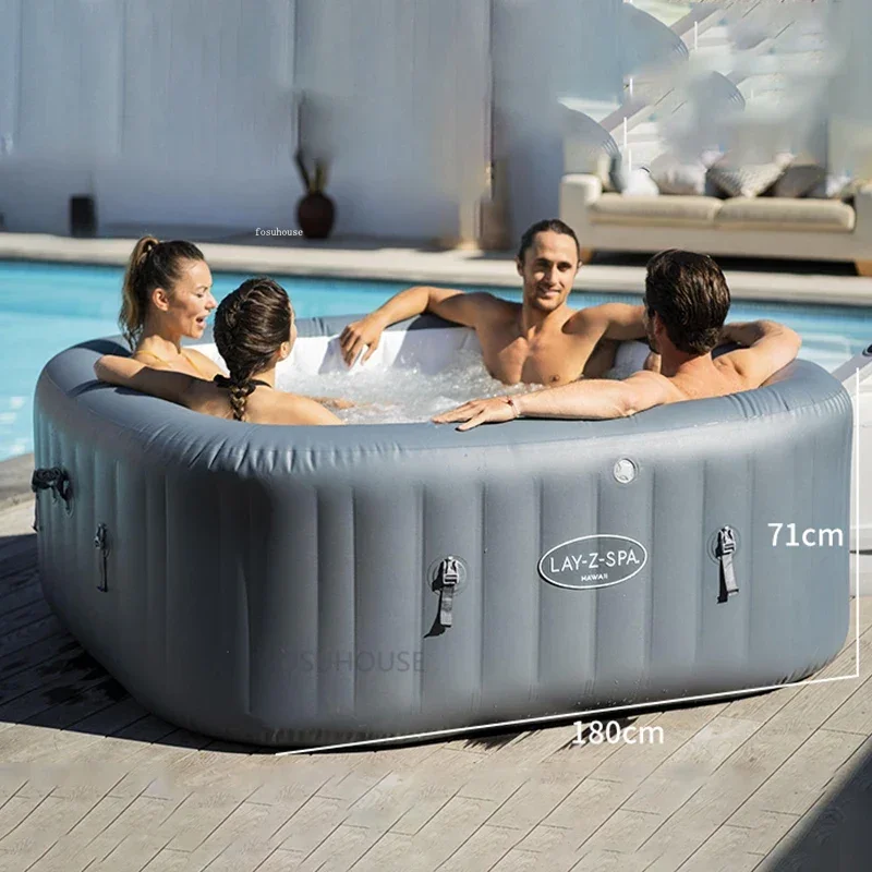 Modern Constant Temperature Heating Bathtub Athroom Fixture Whirlpool Inflatable Bathtubs Household Outdoor Seat Bath Adults