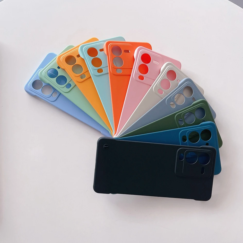 Étui mat sans cadre couleur bonbon pour vivo S15 V23 S12 S10 Pro S15e S10e V23e 5G mince couverture de pare-chocs antichoc PC dur_voghion.com