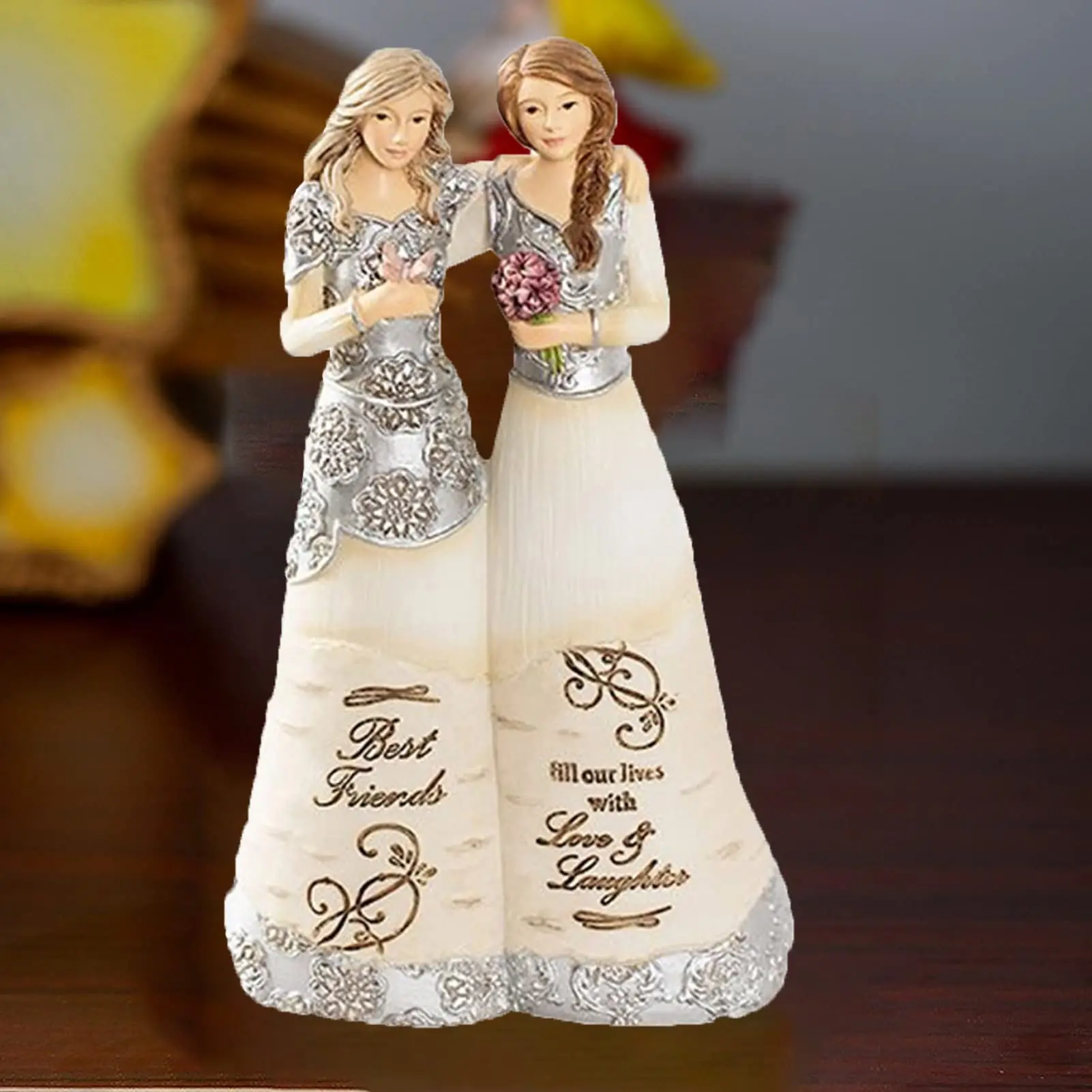 

Статуэтка дружбы с красивым ангелом, украшение из смолы, украшение для вашего хранителя, подарки на день рождения