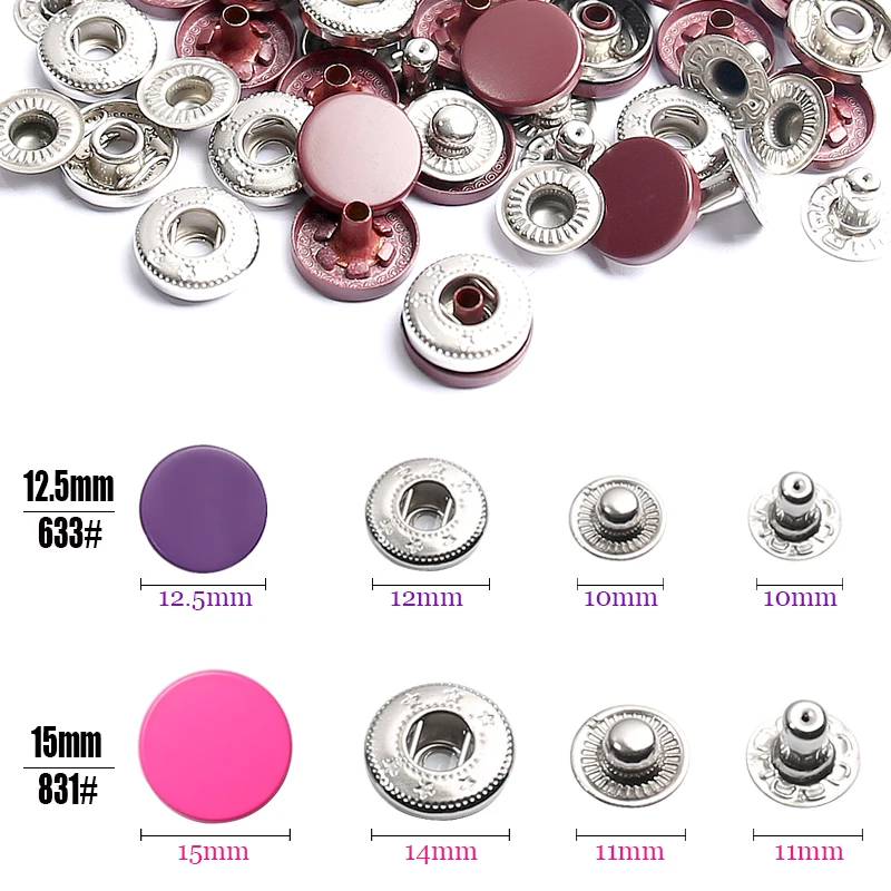 100set Black White Pearl Snaps Buttons For Shirts Bag Purse Clasp Metal  Button Fastener Craft Wholesale(Big qty can get cheap) - AliExpress