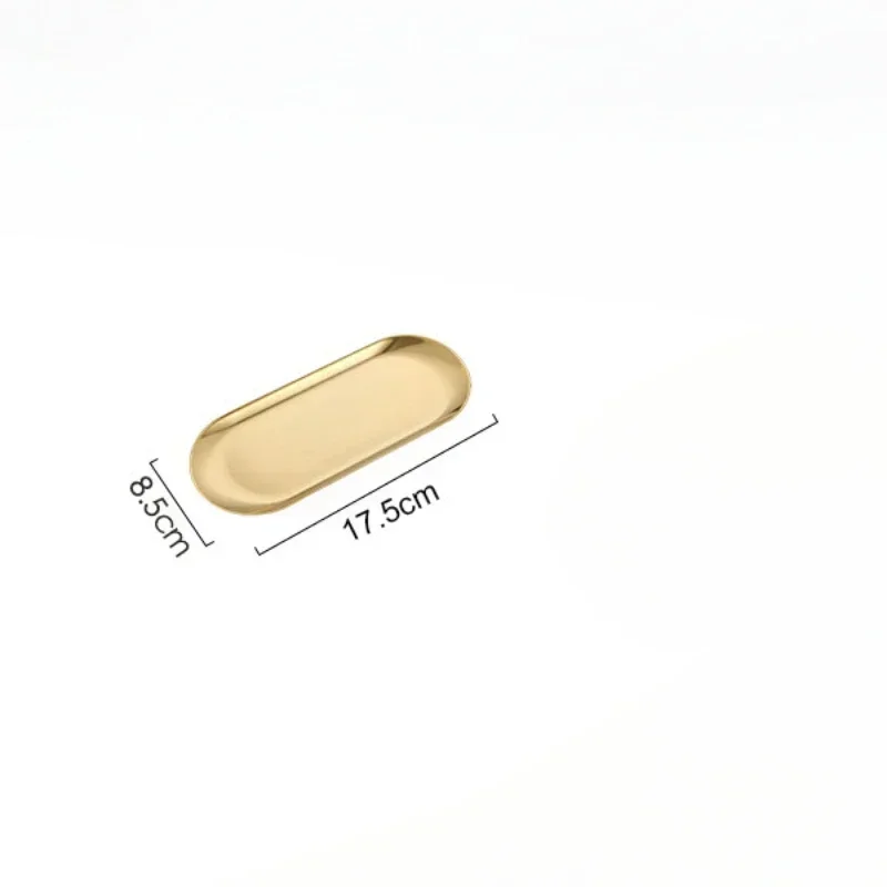 Gold Silver 430 Stainless Steel Food Cosmetic Jewelry Storage Trays Nail Art Equipment Plate Doctor Surgical Tray Nails Dish 6