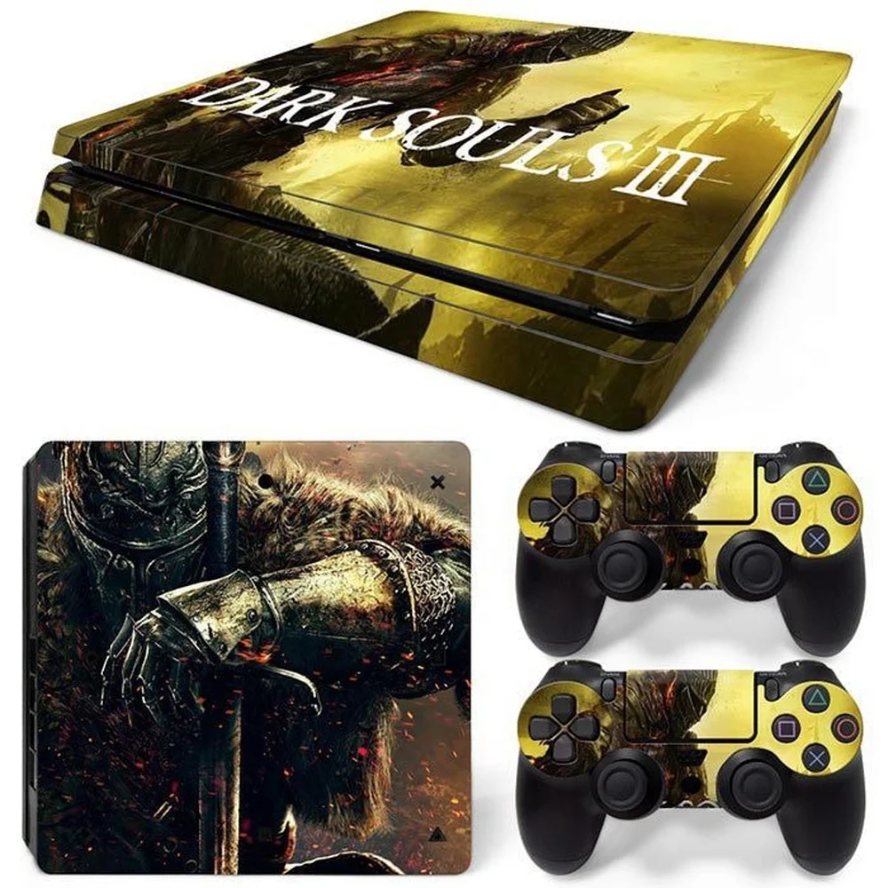 Per Ps4 Slim Dark Souls (Pvc Skin Vinyl Sticker Decal Cover Console Controller Dualsense Adesivo Protettivo Antipolvere