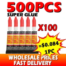 

500pcs 502 Liquid Super Glue Wood Rubber Metal Glass Cyanoacrylate Adhesive Stationery Store Nail Gel Instant Strong Bonding