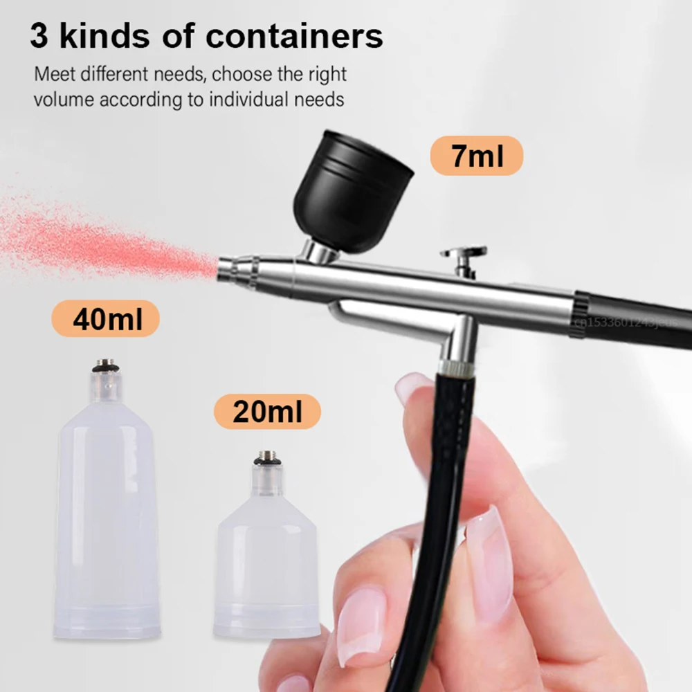 Airbrush Nail with Compressor Portable Air Brush with Compressor For Nails Art Cake Painting Craft Airbrush Nail Art Compressor 6