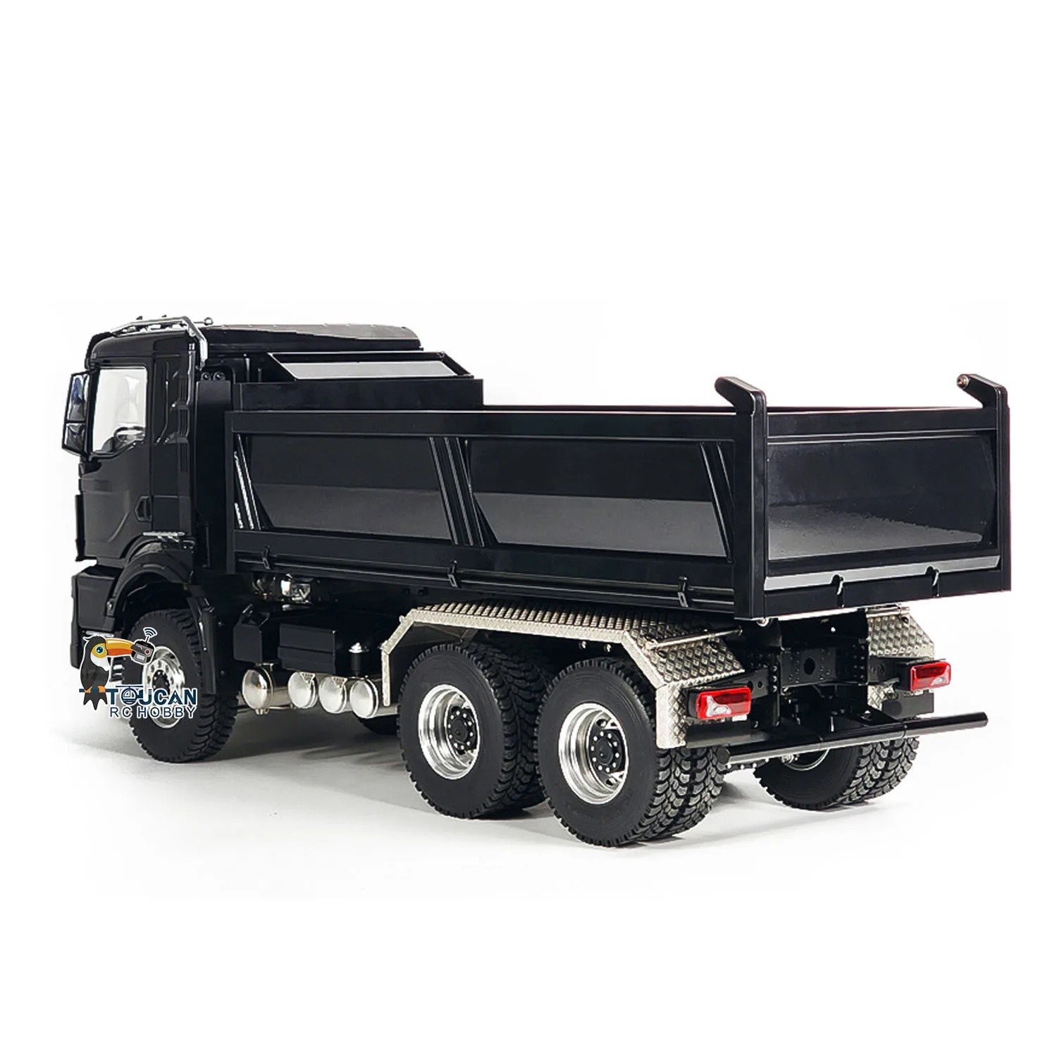 Toys 1/14 6x6 Hydraulic RC Dumper Trucks Radio Control Finished Tipper Car Metal Cabin Lights Sound Vehicle Model for Boys 3