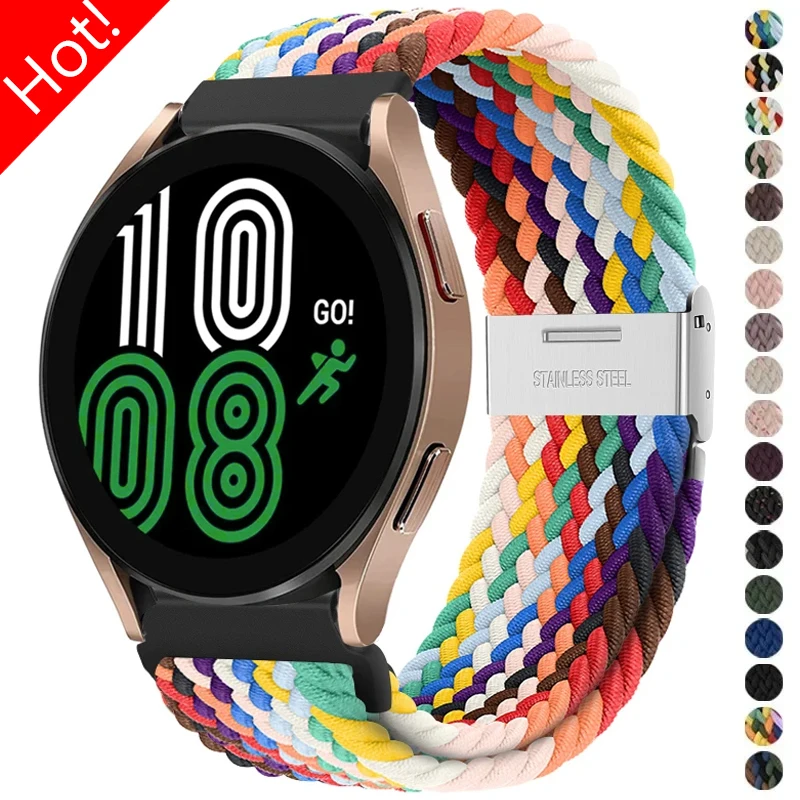 Braided Elastic Nylon Band - 20mm/22mm - Multi-Functional Smartwatch Bracelet