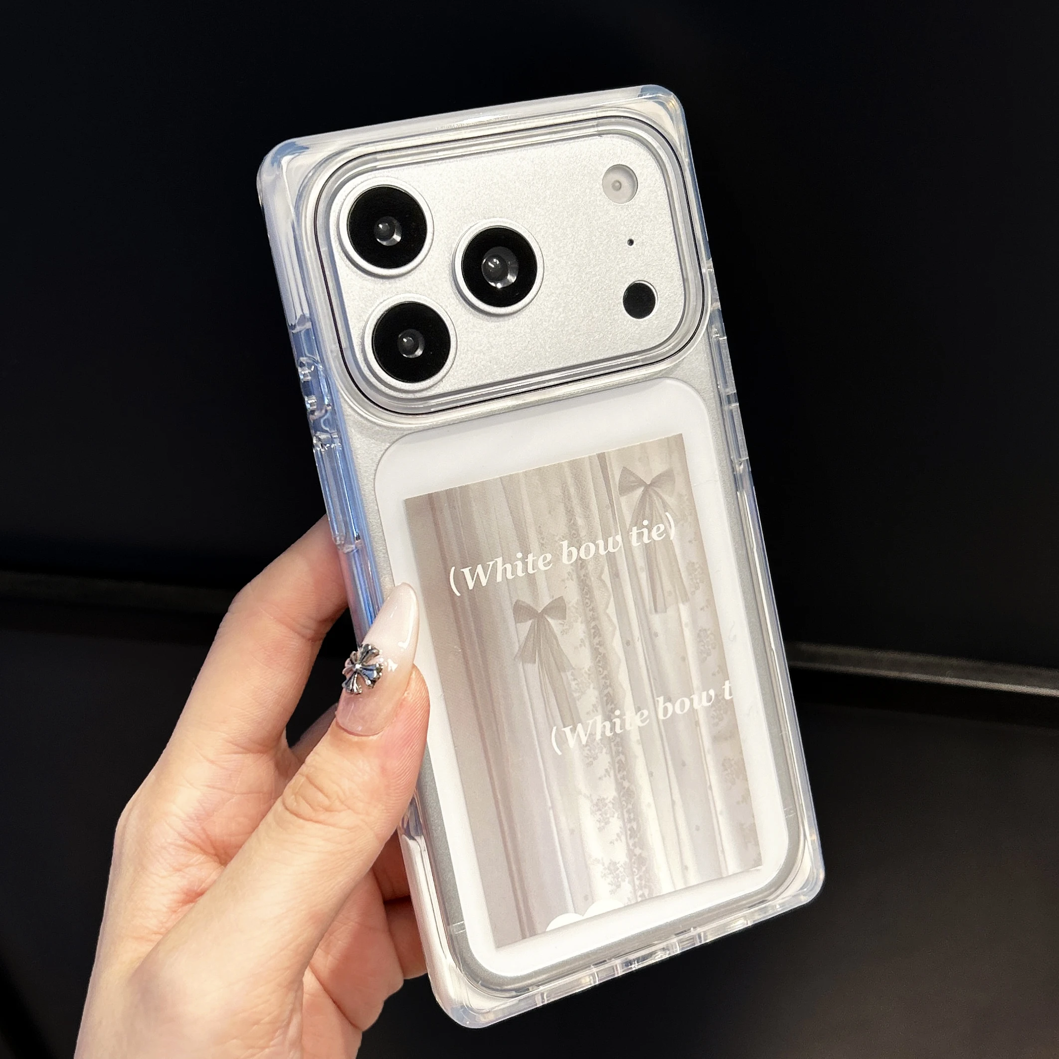 Elegant Clear Acrylic Anti-Yellowing Shockproof Phone Case with Soft TPU Frame