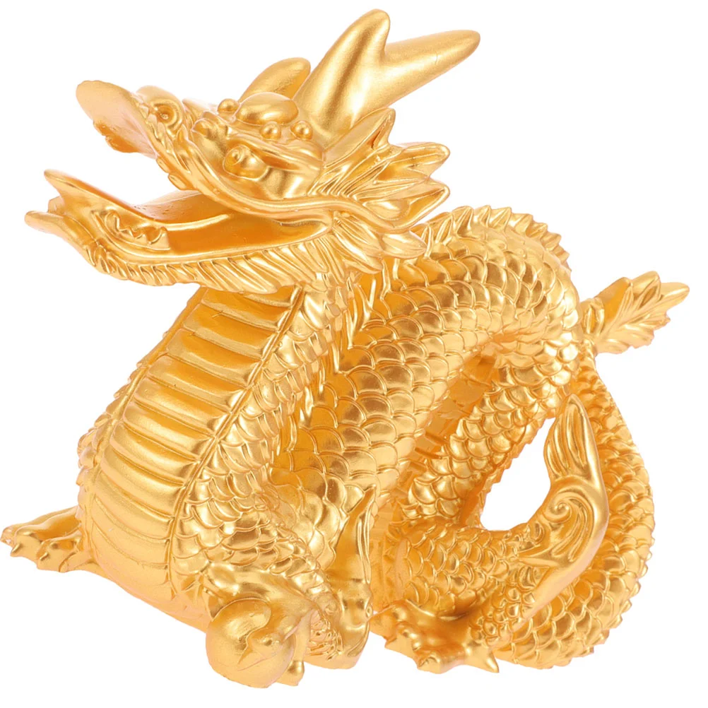 

Chinese Dragon Statue Decoration Zodiac Dragon Model Resin Craft Dragon Sculpture for Table Cabinet Shelf