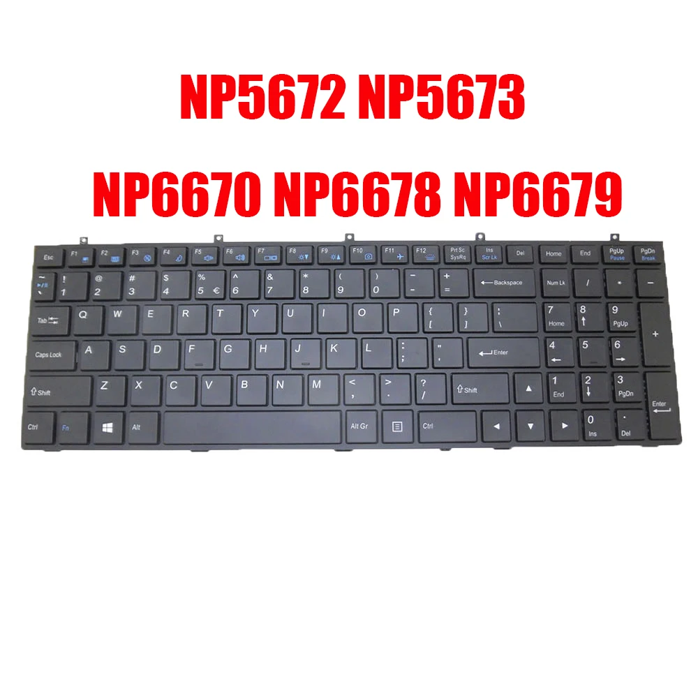 Laptop Keyboard For Sager NP5672 NP5673 NP6670 NP6678 NP6679 W670RCQ W670RCW W670SRQ W670SJQ W670SCQ English US Black Backlit