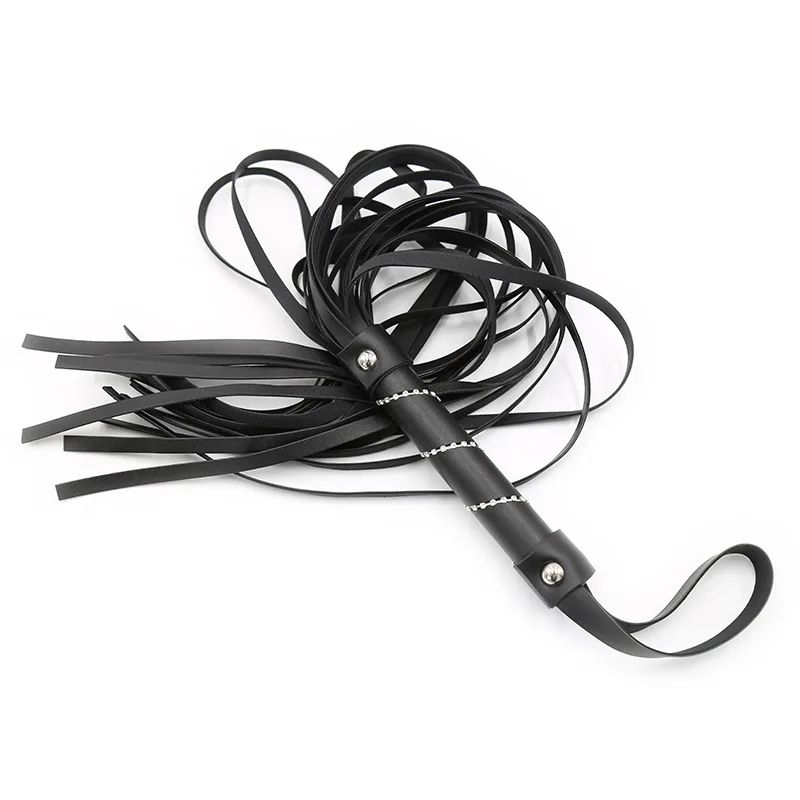 63.5cm Diamond Inlaid Handle Leather Tassels Long Horse Whip Riding Crop Flogger Paddle Slapper Horse Training Dressage Whips 3