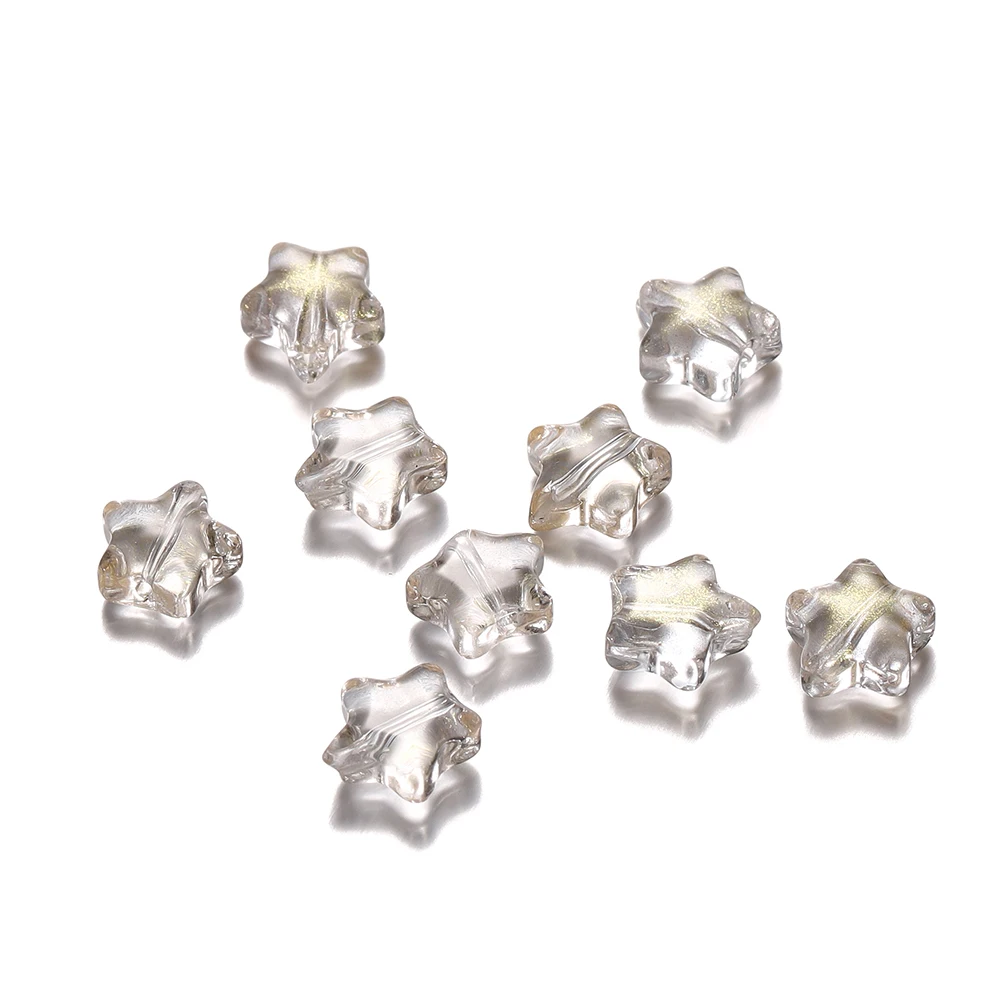 Vibrant Star-Shaped Czech Glass Beads for DIY Jewelry & Accessories (30 Pieces)