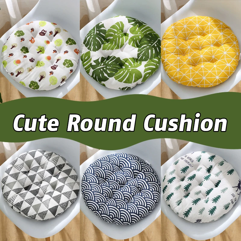 Round Cushion 35/40/45cm Office Chair Cushion Tatami Meditation Cushion Sofa Throw Pillows Yoga Floor Mat Decor Seat Cushion 3