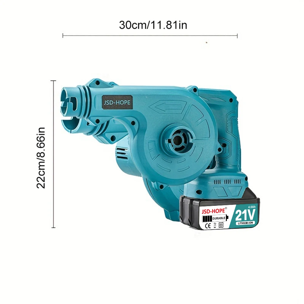 Rechargeable hair dryer Lithium electric blower High power industrial small car dust blowing dust blowing snow dust collector 6