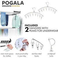 Clothes Drying  Indoor, Outdoor Laundry Drying Rack, with Foldable Wings, Space Saving Laundry , Laundry Hanger Dryer , Includ 2