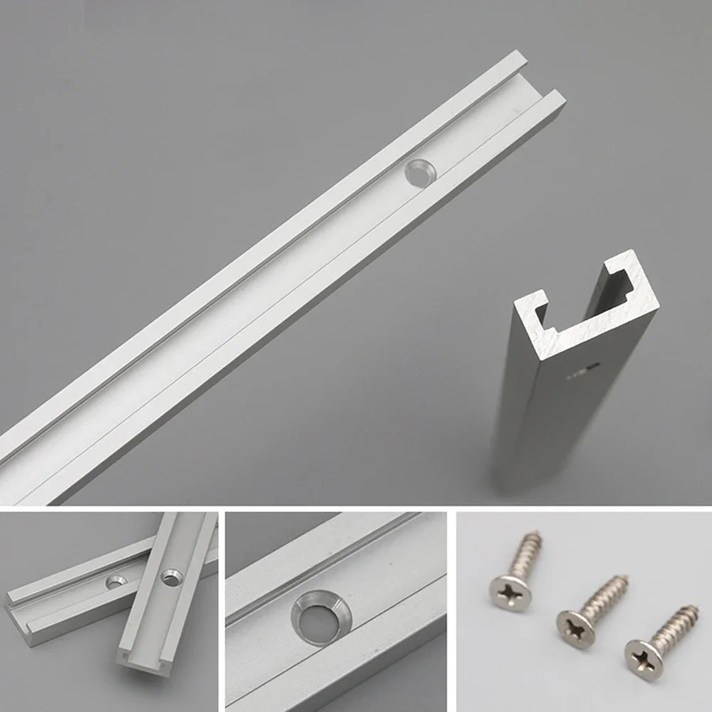 T-Track T-Slot Track 300mm/400mm/500mm/600mm Aluminium Alloy Carpentry Accessory For Woodworking Miter Jig Tools Router