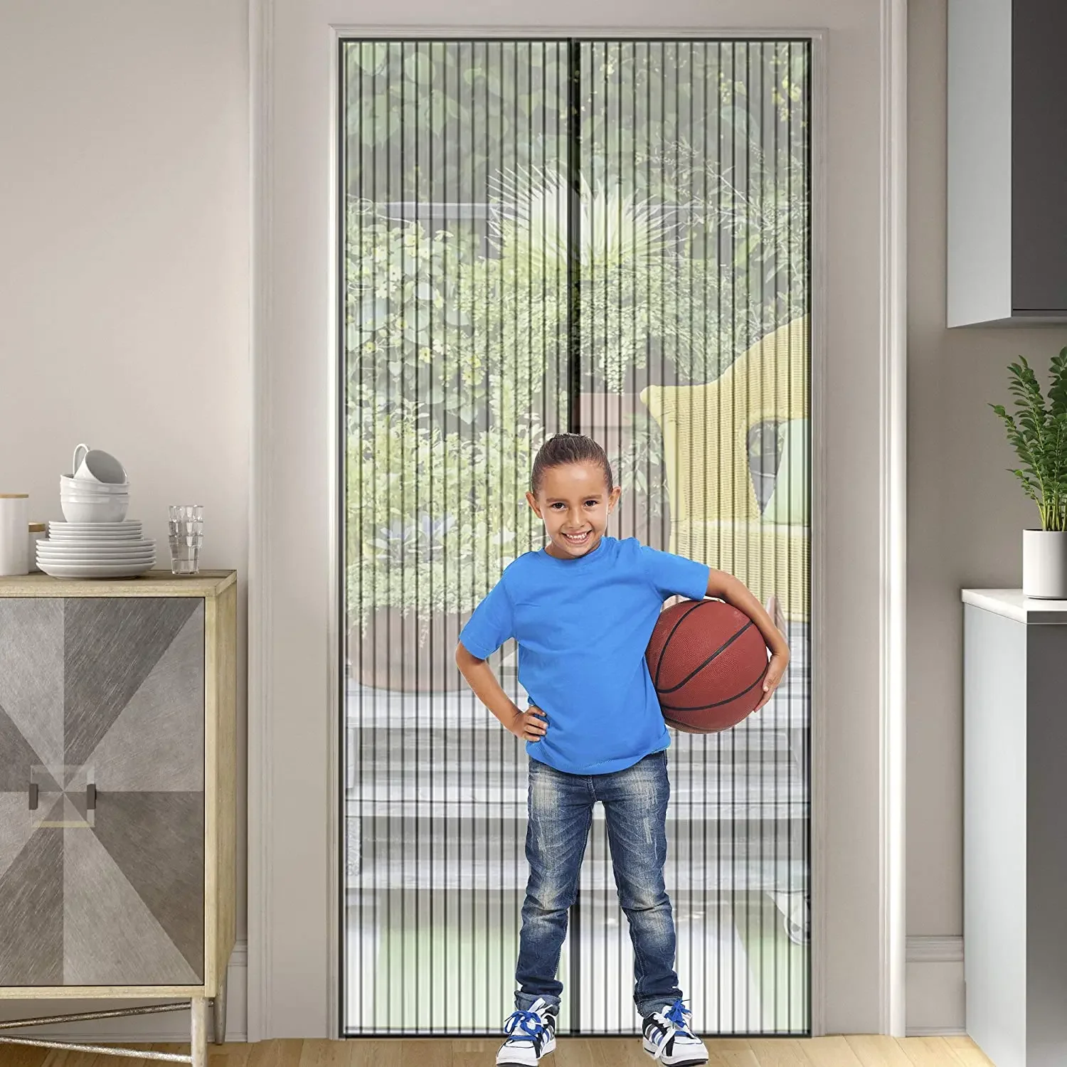 Anti Mosquito Door Curtain Magnetic Screen Door Curtain 90*210CM
