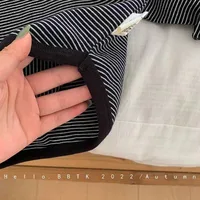 T-shirt rayé coréen à manches longues pour enfants, haut simple pour bébé, chemise chaude pour garçons et filles, printemps, automne 6