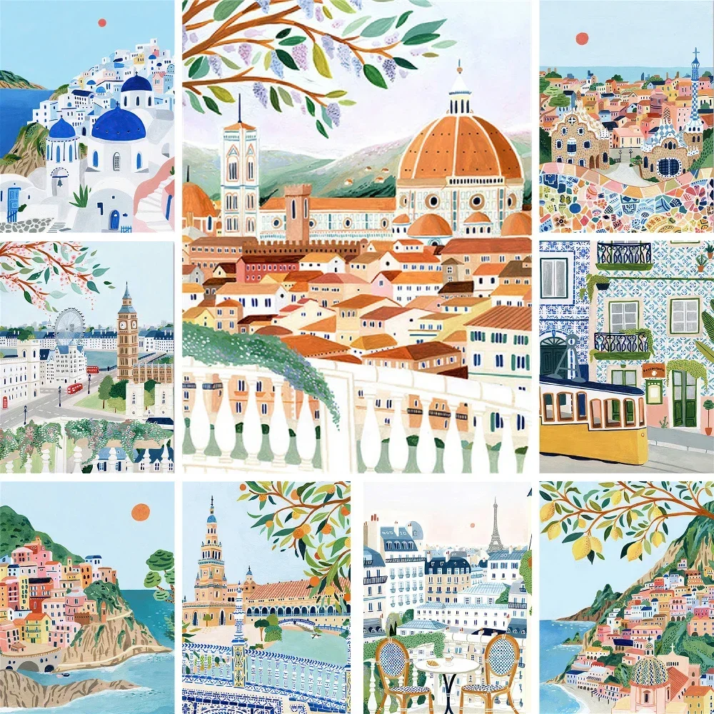 

Township Paint By Number Oil Paint Craft Kit For Adults Room Decoration Personalized Gift Ideas Wholesale 2023 NEW