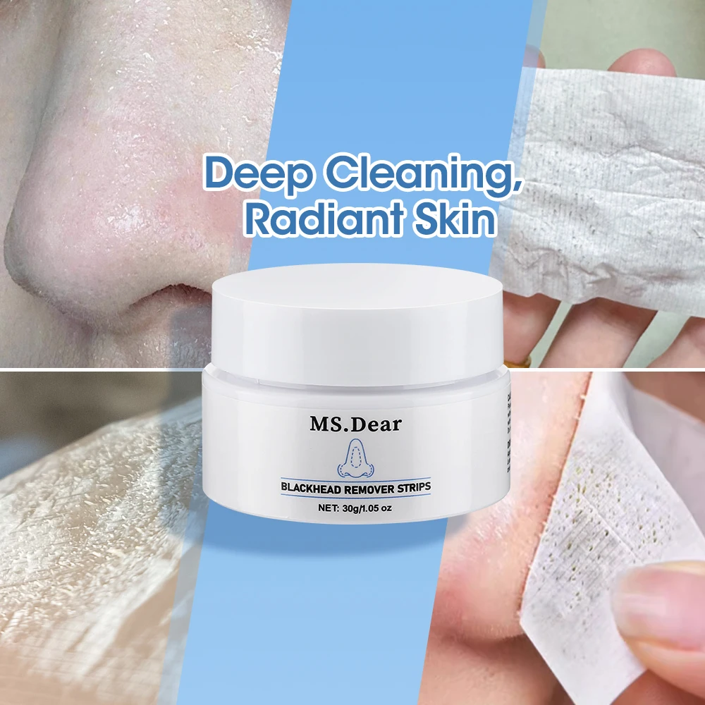 Nose Blackhead Remover Cream and Paper Strip Pore Cleanser