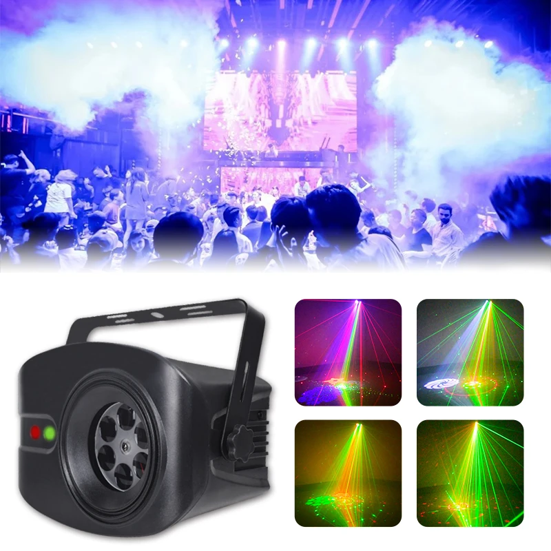 Dj Disco Projector 52 Pattern Laser Light Music Sound Controller Strobe