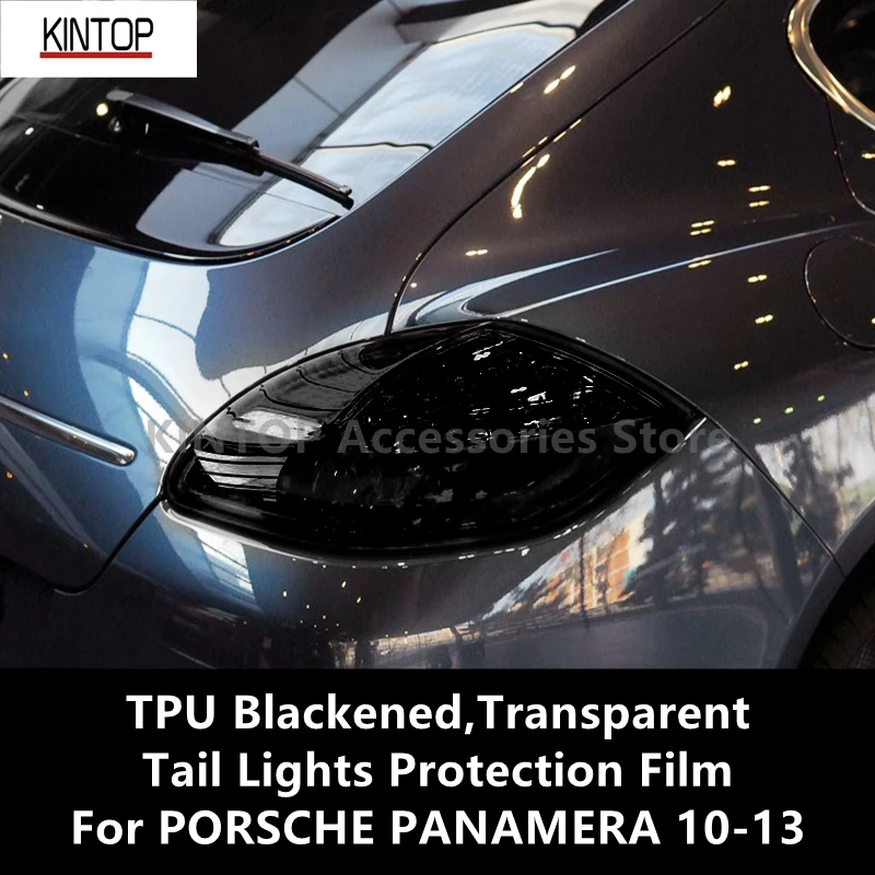

For PORSCHE PANAMERA 10-13 TPU Blackned,Transparent Tail lights Protective Film, Headlight Protection,Film Modification