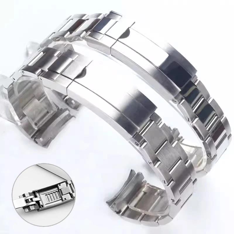 

Ремешок из нержавеющей стали для часов Rolex SUBMARINER DAYTONA SUP GMT, браслет для наручных часов с тонкой настройкой, с застежкой, 20 мм