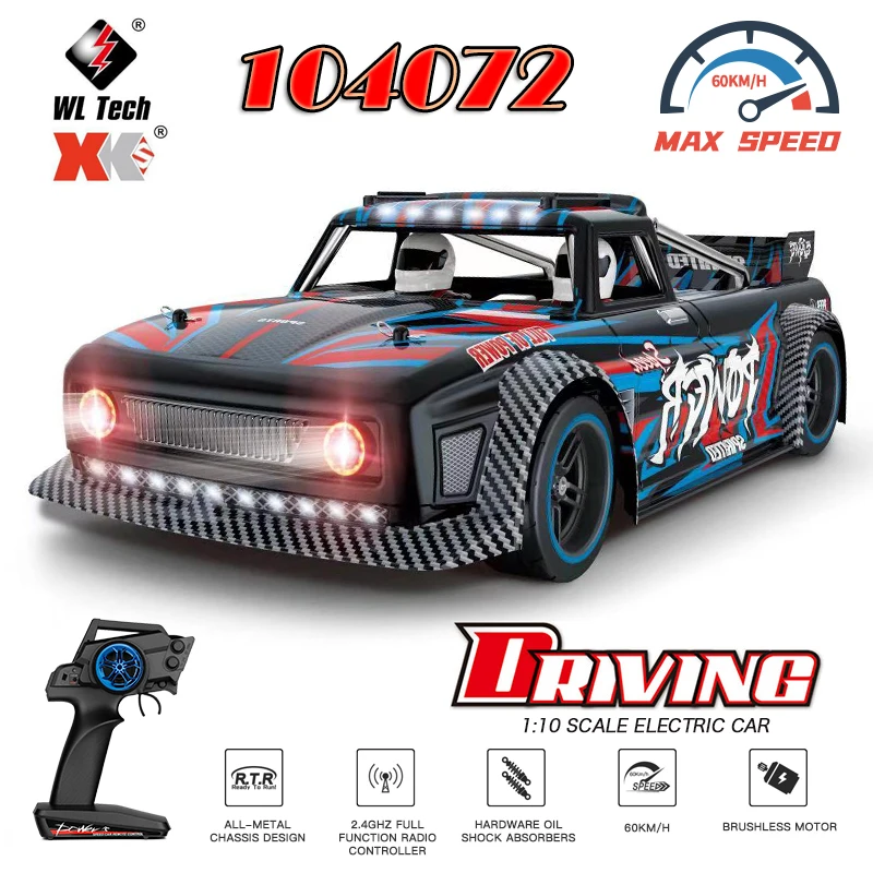 

Модель светодиодный дорожника WLtoys 104072 RTR 1/10 2,4G 4WD 60 км/ч