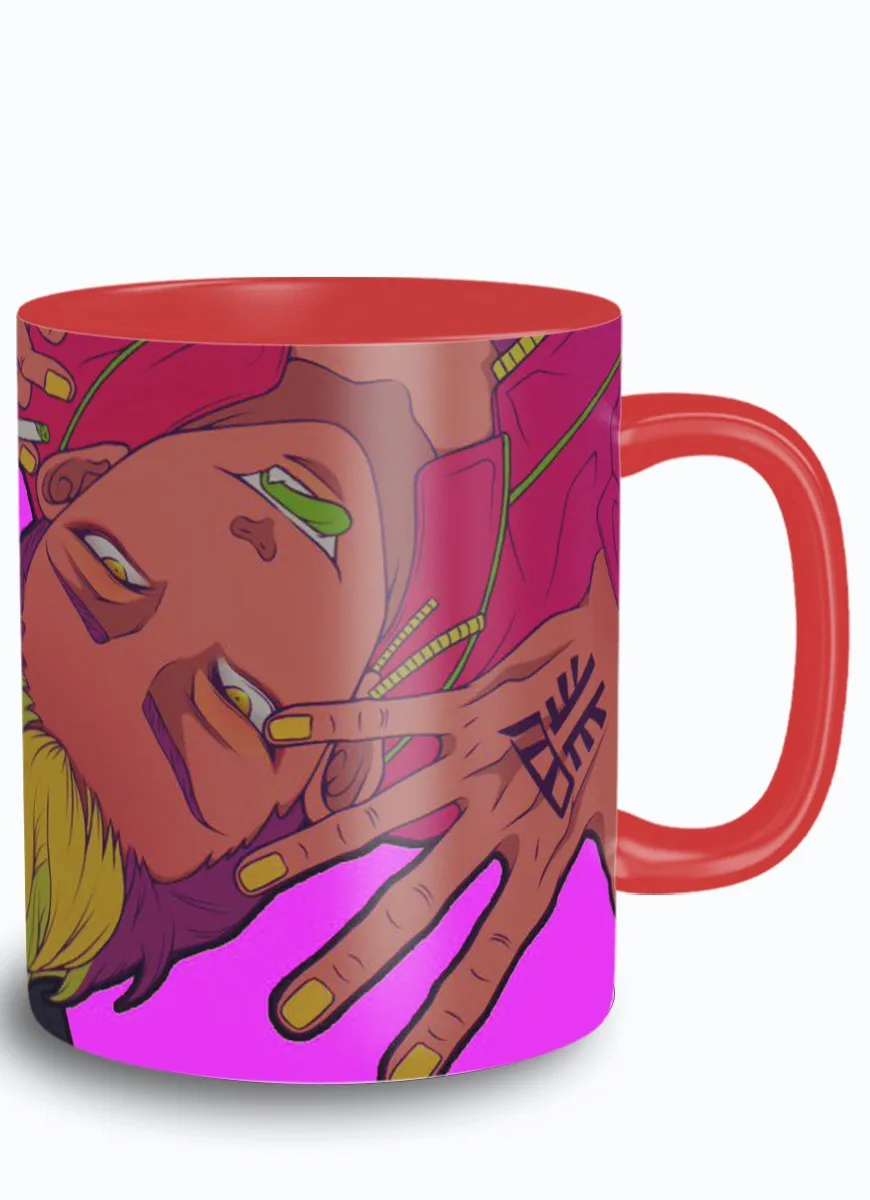 Кружка розовая для чая воды кофе питья с принтом аниме токийские мстители - 6850 |
