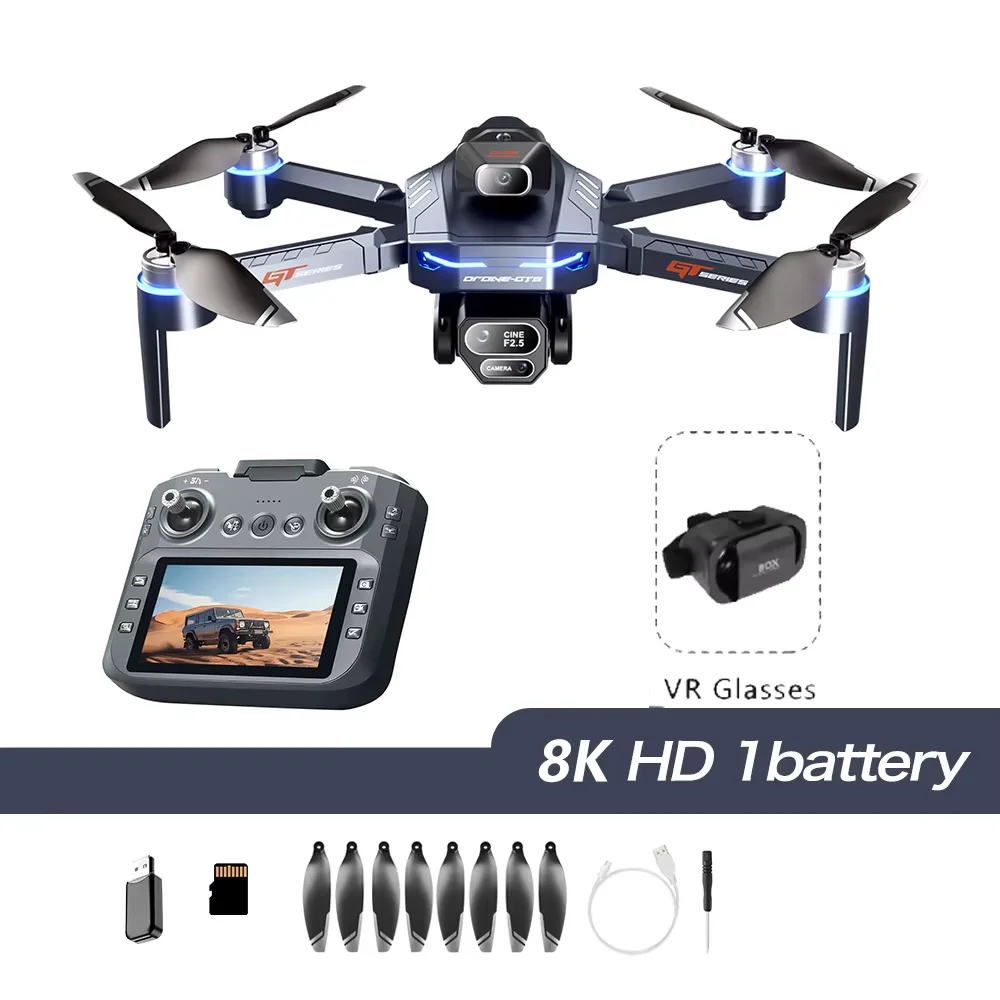 ตัวเลือกสินค้า โดรนถ่ายภาพมุมกว้าง 1080P 8K พร้อมระบบ FPV และ GPS