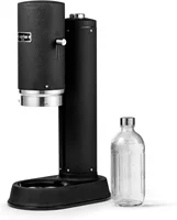 Pro, Sparkling & Carbonation Water Machine, Stainless Steel with Glass Reusable Bottle Volume 800 mL (Matte Black) 1