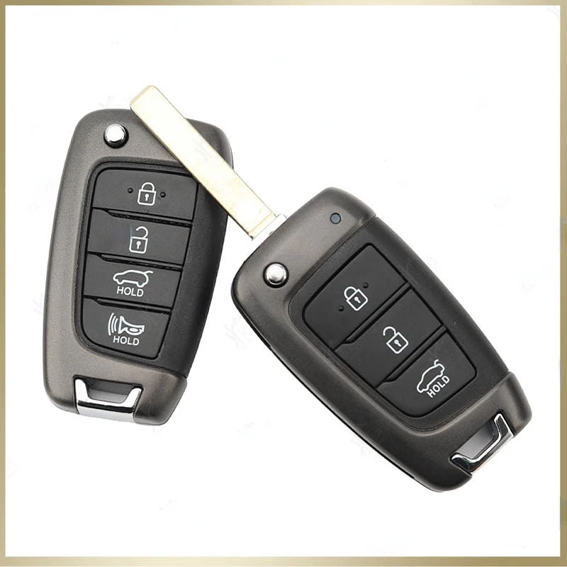 

Для Hyundai Solaris 2 Elantra i30 i35 i40 Tucson Kona 2015 - 2017 2018 3/4 Кнопка откидной дистанционный Брелок оболочка для телефона