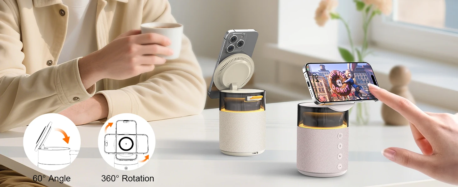 Laddningsstation visad i ett modernt sovrum