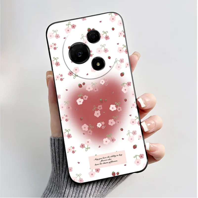 Luxury Fashion Butterfly Flowers Black Soft Silicone Shockproof Phone Case Cover