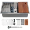 COZZIVITA KSSB32SS 32'' L Undermount Single Bowl Stainless Steel Kitchen Sink 1