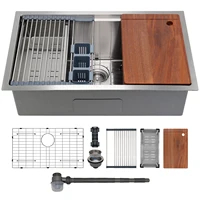 COZZIVITA KSSB32SS 32'' L Undermount Single Bowl Stainless Steel Kitchen Sink 1