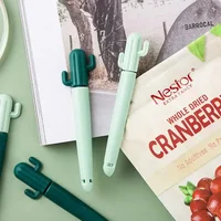 5pcs Candy Color Bag Sealing Clip Snack Fresh Keeping Kitchen Accessories Cactus Plastic Moisture-proof Closure Clamp for Food 2