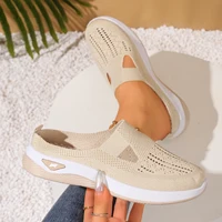 Chaussures pour femmes pratiques et confortables à la maison, un pied avec évent et demi-pantoufle, chaussures d'été pour femmes, livraison gratuite 5