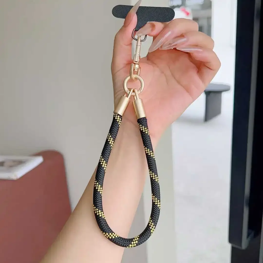 Universal Woven Phone Lanyard with Anti-Fall Wristband and Hanging Rope